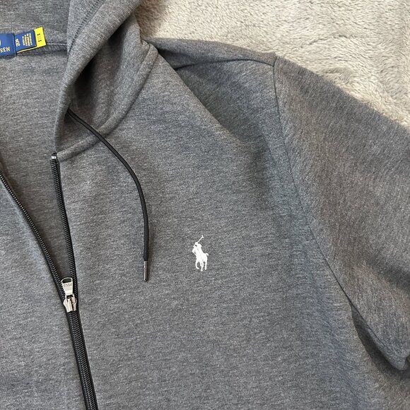 Polo Ralph Lauren Gray Full Zip Hoodie Sweatshirt Men's XL - Picture 2 of 6